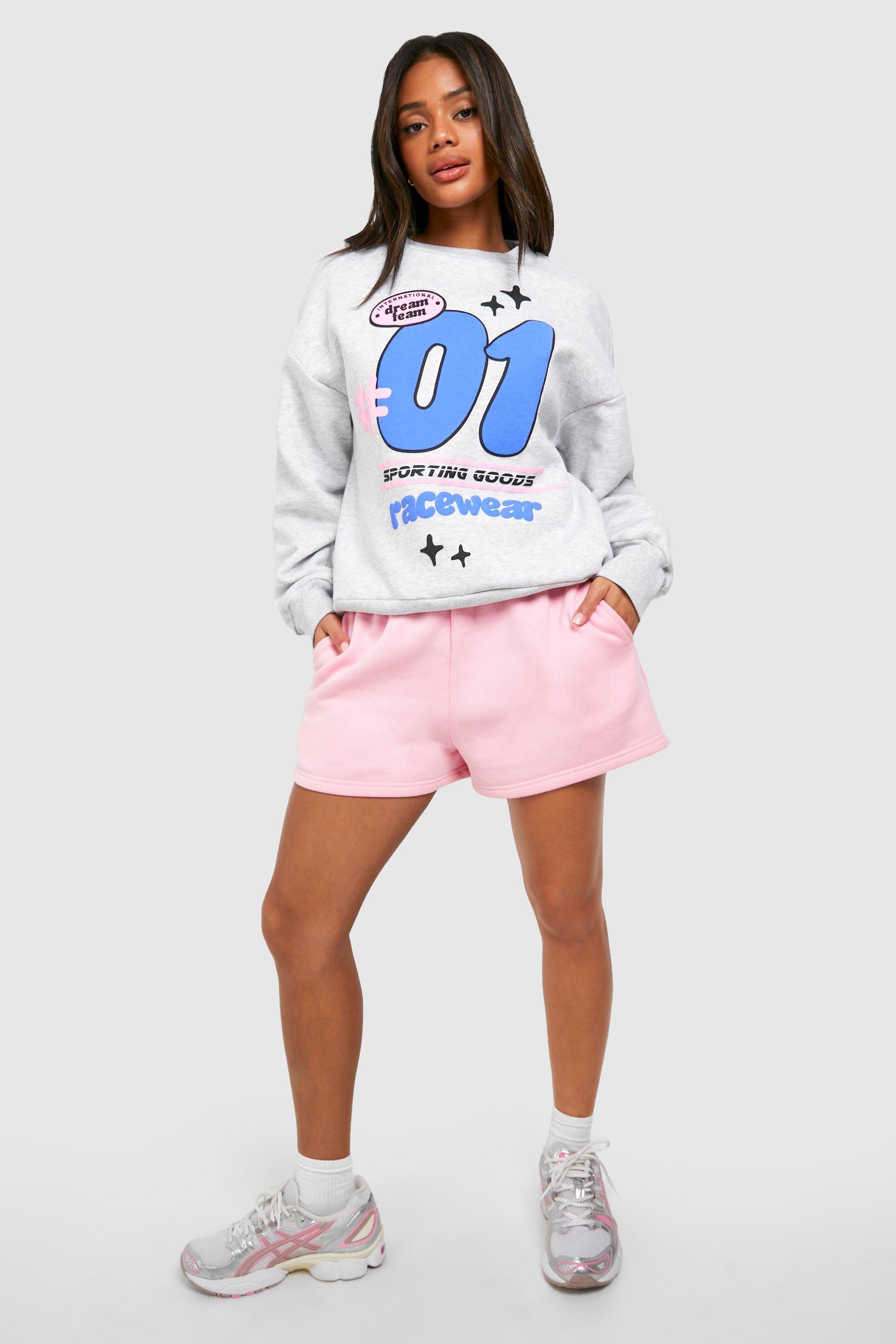 Motorsport Puff Print Slogan Oversized Sweatshirt boohoo AU